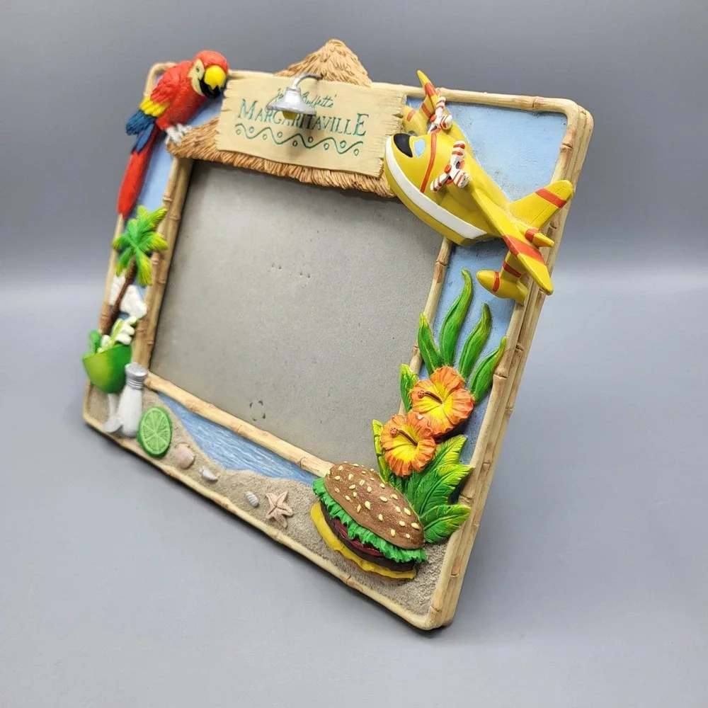 Jimmy Buffett Margaritaville Picture Frame 3D Summer Tropical Resin Multi